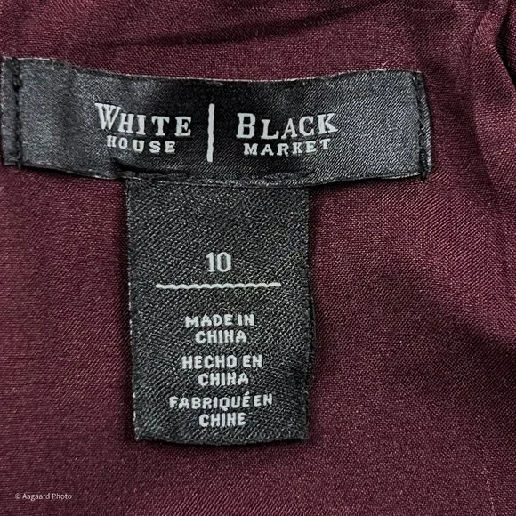 WHBM Stitched Shoulder Open Front Semi-Cropped Moto Blazer Skirt Set Size 10 - Picture 12 of 16